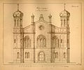 Plan architectural de la synagogue - 1875