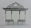 Dessin du kiosque par son architecte Gustave Simon (octobre 1909)