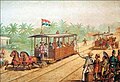 Un tramway à Batavia dans les années 1880.