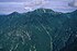 烏帽子岳から望む越中沢岳（1997年8月14日撮影）