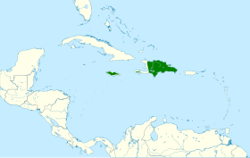 Distribución geográfica del fiofío canoso (incluyendo E. f. cherriei).