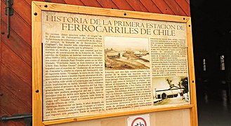 Historia de la primera estación de ferrocarriles de Chile.