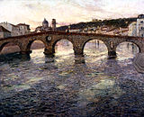 Frits Thaulow, Widok Werony znad Adygi, 1884 r.