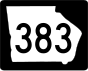 State Route 383 marker