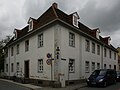 Wohnhaus, nach rechts frei stehend (Dürningersche Tabakfabrik, Evangelische Brüder-Unität)