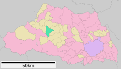 Location of Higashichichibu in Saitama Prefecture