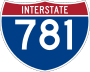 Interstate 781 marker