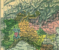 Mapa Margrabstwa Monferrato