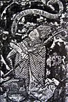 Broderi på mässhake från 1400-talet i Uppsala domkyrka föreställande Jakob Ulfsson. Möjligen av Albertus Pictor. Bilden är ett utsnitt av mässhaken. Källa: Svensk Uppslagsbok.