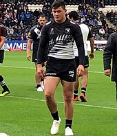 Manu warming up for the Kiwis in 2018 Joey Manu.jpg