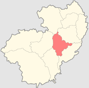Перемышльский уезд на карте
