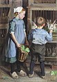 Children Feeding the Rabbits by Laura Muntz Lyall