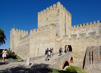 Bridge entrance at São Jorge Castle in Lisbon.