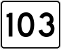 Route 103 marker