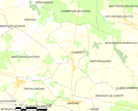 Mapa obce Combres