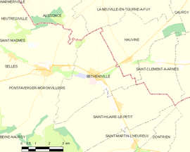 Mapa obce Bétheniville