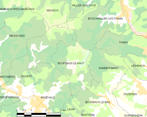 Poziția localității Bourbach-le-Haut