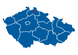 Lokasi Liberec di Republik Czech
