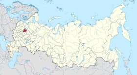 Localização do Oblast de Iaroslavl na Rússia.