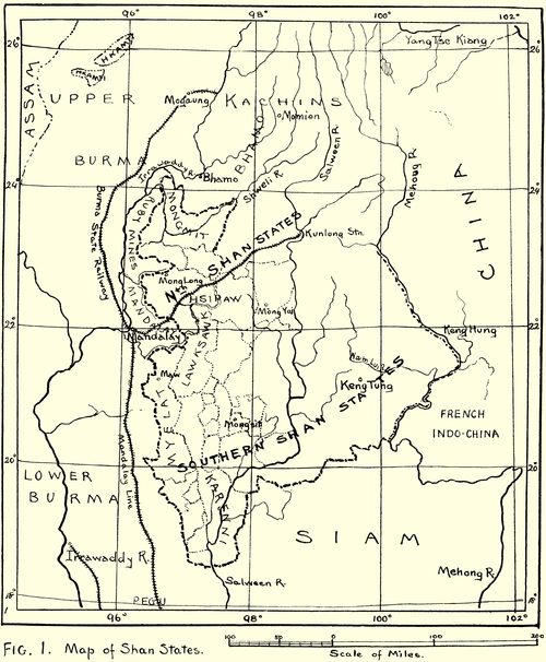 Fig. 1. Map of Shan States.