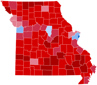 Missouri Presidential Election Results 2016.svg