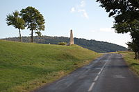 Monument över en flygkrash 21 januari 1971 där totalt 20 personer omkom. De omkomna var militär personal och civil personal ur Commissariat à l'Énergie Atomique.