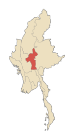 Vị trí của Vùng Mandalay