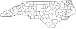 Location of Seagrove, North Carolina