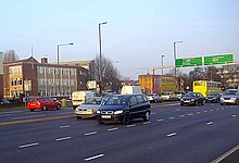 New road lanes at Henlys Corner.jpg