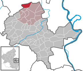 Poziția Partenheim pe harta districtului Alzey-Worms