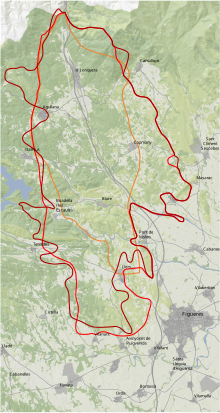 Perímetre de l'incendi de 2012 a l'Empordà vist amb el visor del SIGPAC