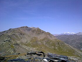 Vue de la pointe de la Masse depuis le Collet Blanc au sud.