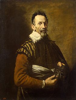 Domenico Fettin maalaus n. vuodelta 1620. Muotokuvassa todennäköisesti Francesco Andreini.