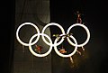 Predstavitev olimpijskih obročev na otvoritveni slovesnosti poletnih mladinskih olimpijskih iger 2018
