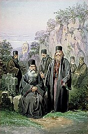Călugări de la Mănăstirea Bistrița