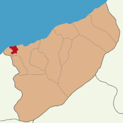 Map showing Derepazarı District in Rize Province