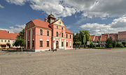 The Lewin Brzeski Town Hall seen from the north-west of the Market Square.