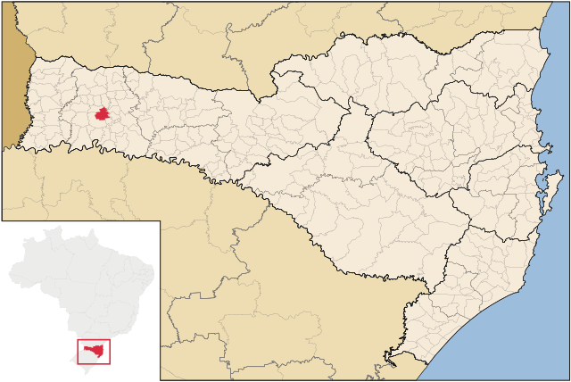 Localização de Pinhalzinho em Santa Catarina