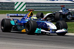 Giancarlo Fisichella driving for the Sauber te...