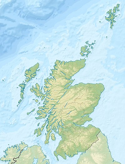 Map of Scotland showing the distribution of Class I and Class II Pictish standing stones and caves with Pictish symbols.