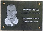 A(z) Simon Tibor (labdarúgó, 1965–2002) lap bélyegképe