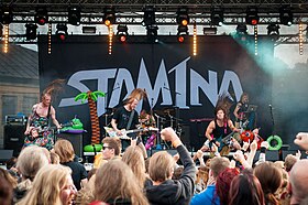 Stam1na tampil di festival Rakuunarock 2013 di Lappeenranta, Finlandia.