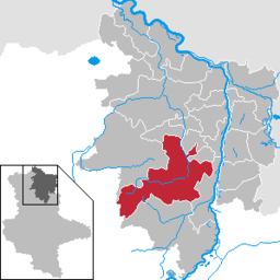 Stendals läge i Landkreis Stendal