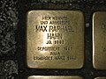 der Stolperstein für Max Raphael Hahn