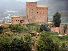 Trifels gaztelua, Annweiler am Trifels, Alemania - Ingalaterrako Rikardo I.a erregea espetxeratu zuten hirugarren tokia (Ingalaterrara itzultzen ari zela)