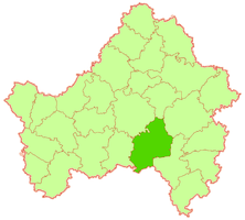 Розташування Трубчевського району на мапі Брянської області