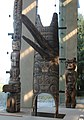 Wood figures at the Museum of Anthropology at UBC