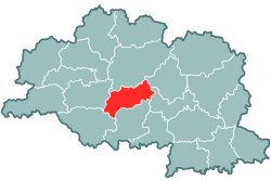 Location of Ušaču rajons