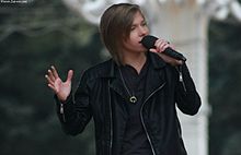 Vladislav Kurasov, guest performer at The X-Factor 4 auditions in Kharkiv, Ukraine