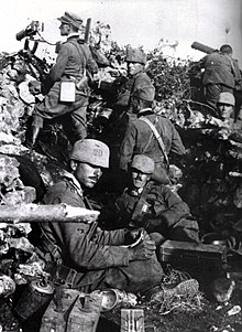 WWI - Second Battle of the Isonzo - 20th Cavalleggeri di Roma Cavalry Regiment position in the Carso.jpg